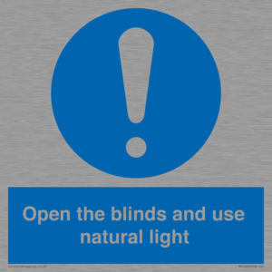 Open the blinds and use natural light